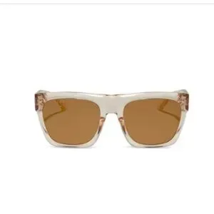 DIFF sunglasses brand new in case - clear light brown Amazon.com: DIFF Hailey Lightweight Square Sunglasses for  main image 4